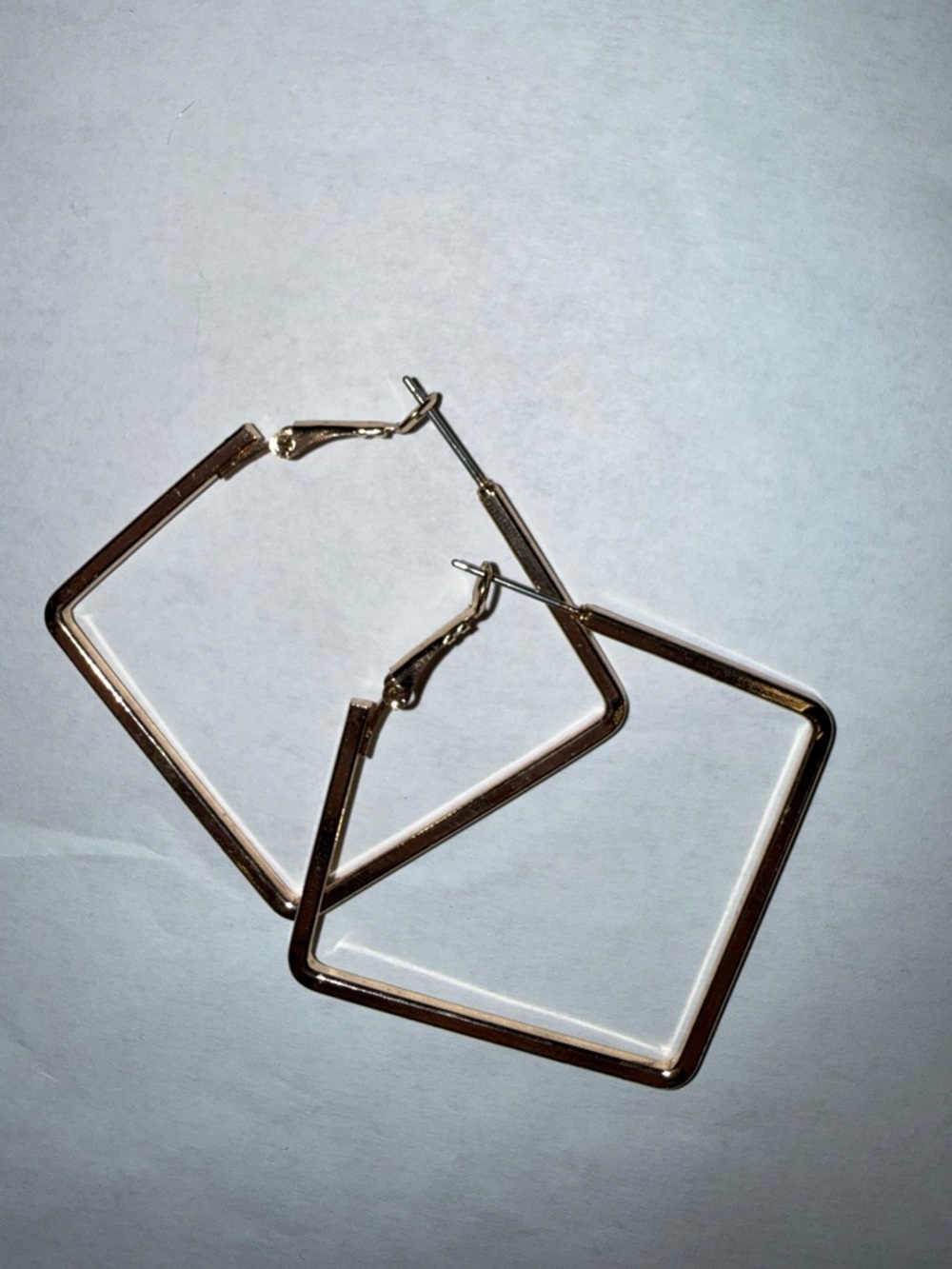 Gold Square Hoop Earrings - Minimalist Women's Jewelry